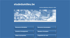 Desktop Screenshot of etudedumilieu.be