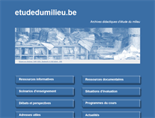 Tablet Screenshot of etudedumilieu.be